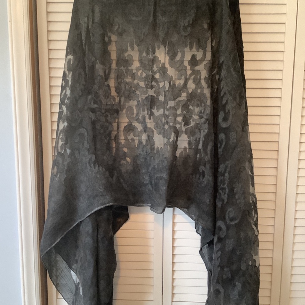 Elegant Black Lace Scarf, poncho. Great for all year round!